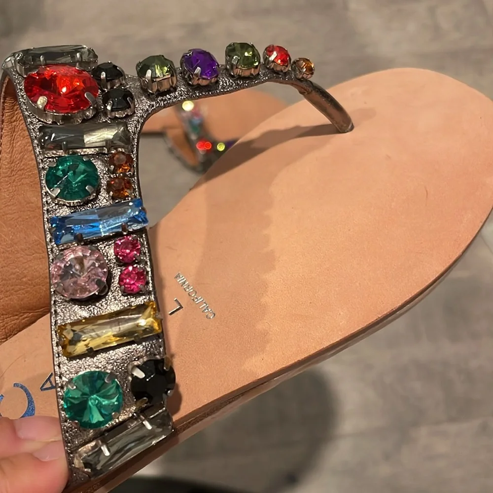 JEFFREY CAMPBELL Ibiza Naples Multicolor Jewel Embellished Sandals - Picture 5 of 16